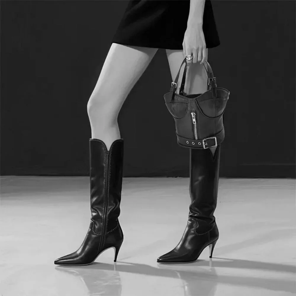 💋Chic Sexy Corset-Style Small Bucket Handbag Punk Purse with Bold Personality❤️ - Picture 5 of 11